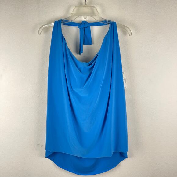 Magicsuit AZURE Blue Sophie Underwire Halter Top Tie Tankini Top Plus Size US 16 - Picture 4 of 12